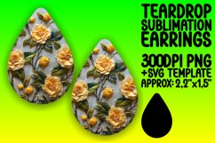 Embroidered Beauty Teardrop Earrings - Sublimation Edition Product Image 1