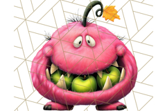 Quirky Monster Clipart PNG, Funny Spooky Creatures Product Image 2
