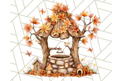 Fall Fairy House Clipart PNG, Autumn Homes and Decor Product Image 2