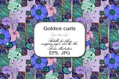 Golden curls. Seamless pattern. Product Image 5