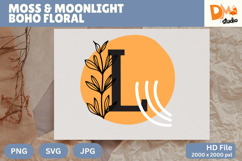 Moss &amp; Moonlight Boho Floral Monogram Product Image 1