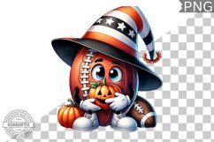 Halloween Football Sublimation - Clipart PNG Design Product Image 1
