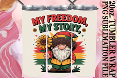 Bright journeys 20oz tumbler wrap, Juneteenth Product Image 1