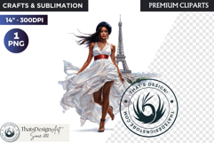 French Girl Clipart PNG, French woman, I love Paris Clipart Product Image 1