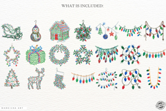 Merry Christmas Lights Clipart Product Image 4