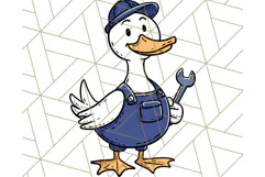 Goose Occupation Clipart PNG, Cute Job-Themed Graphics Product Image 2