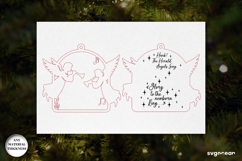 Religious Nativity Ornament Laser Cut | Bible Quotes | SVG Product Image 2