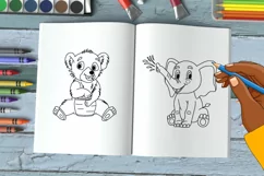 Cute Cartoon Baby Animals for Coloring Pages Product Image 2