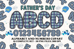Father’s Day Alphabet clipart, father’s day letters doodle Product Image 1