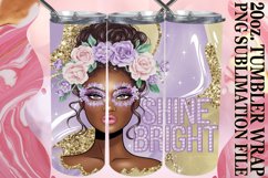 Vibrant colors 20oz tumbler wrap, Afro Woman Product Image 1
