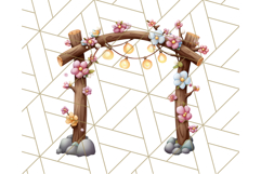Princess Castle Clipart PNG, Enchanted Garden Artwork Product Image 2