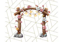 Princess Castle Clipart PNG, Enchanted Garden Artwork Product Image 2