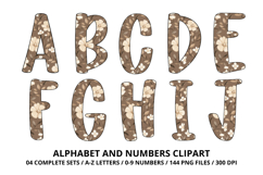 Cottage Floral Alphabet PNG Letters &amp; Numbers 300DPI Product Image 2