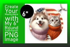 Lovely Round Design for Keychains , Dog and cat Product Image 1