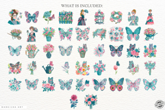 Summer Butterfly Garden Clipart Product Image 4
