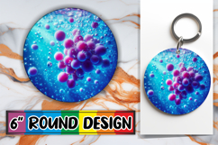 Radiant Sublimation Circle Ornaments, 3D Fruits Product Image 1