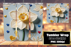 20oz Tumbler Wrap for Gift Giving , 3D Flower Product Image 1
