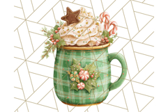 Christmas Coffee Mugs Clipart PNG Festive Cups Product Image 2