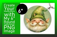 Whimsical Watercolor Gnome Circle Design Art Product Image 1