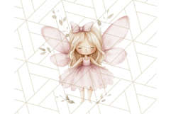 Pastel Pink Fairy Garden Clipart, Enchanted Cottagecore Png Product Image 2