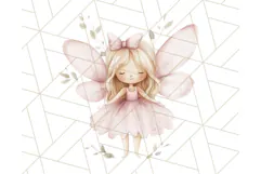 Pastel Pink Fairy Garden Clipart, Enchanted Cottagecore Png Product Image 2