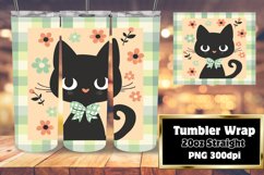 Watercolor Cat Tumbler Wrap for 20oz Product Image 1