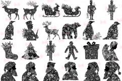 Chinoiserie Christmas Silhouette Clipart 55 Png Bundle Product Image 2