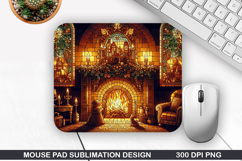 Mouse Pad Sublimation, Christmas Mouse Pad PNG Design Product Image 1