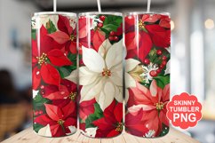 Christmas Flowers Tumbler | Christmas Tumbler Wrap Product Image 1