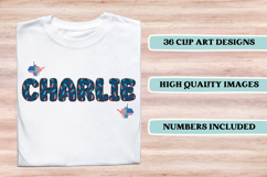 4th July Alphabet png clipart, independence letters doodle Product Image 3