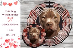 Pit Bull Wind Spinner Template, Pit Bull Sublimation PNG Product Image 1