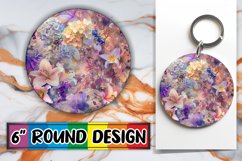 Vibrant Bloom Car Coaster Sublimation Product Image 1
