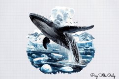 Whales Clipart design PNG Product Image 1