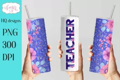 Grandma Tumbler Wrap for Sublimation | Floral tumbler PNG Product Image 1