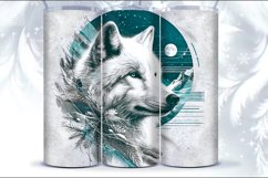 4 Polar Wolf Seamless Tumbler Wrap 20 oz Product Image 3