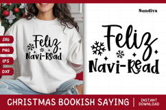 Christmas Bookish Quote SVG | Feliz Navi Read Product Image 1