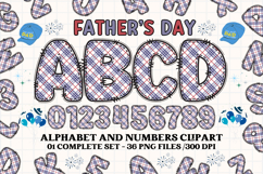Father’s Day Alphabet clipart, father’s day letters doodle Product Image 1