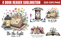 Book Reader Sublimation Bundle PNG Product Image 2