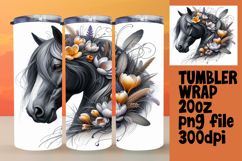 Custom 20oz Tumbler Wrap Download , Horse Product Image 1