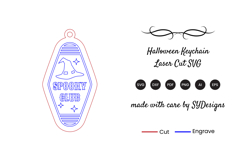Halloween Keychain Laser Cut SVG Product Image 2