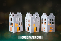 21 3D Paper House Lantern Template, 3D Paper Cut Product Image 7