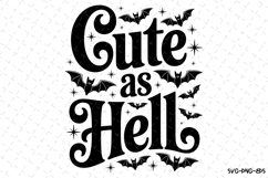 Cute as Hell Svg | Halloween Svg | Svg Cut Files Product Image 1