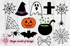 Halloween hand drawn clipart svg cut file for Cricut Product Image 2