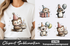 Cute Mouse Party Clipart PNG Product Image 1