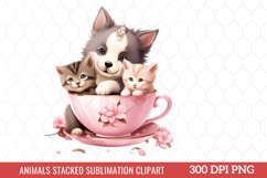 Animals Stacked Sublimation Clipart Product Image 1