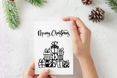 Pile of Gifts SVG, Present Box Cut File, Stack Gifts DXF Product Image 2