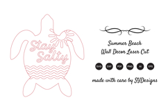 Summer Beach Wall Decor Laser Cut SVG Product Image 2