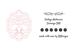 Vintage Halloween Earrings SVG - Laser Cut Spooky SVG Product Image 2