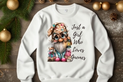 Just a Girl who loves Gnomes PNG, Christmas Cute Gnome PNG Product Image 2
