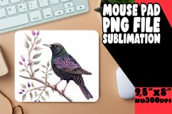 Spring Bird Branch Mouse Pad PNG Sublimation Product Image 1